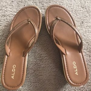 Aldo wedge flip flops